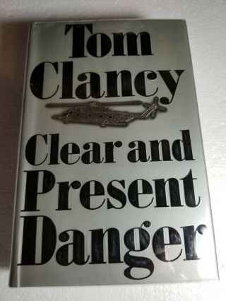 Clear And Present Danger Signed Tom Clancy 1st Edition Minty