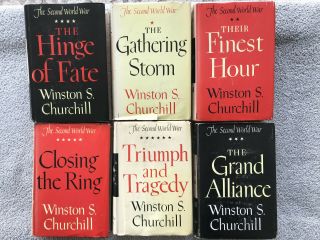 The Second World War By Winston Churchill - Complete 6 Volume Set With Dust Jack