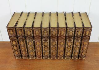 Complete Set of 1928 THE CHILDREN ' S ENCYCLOPEDIA - 10 x Volumes,  Leather Bound 2