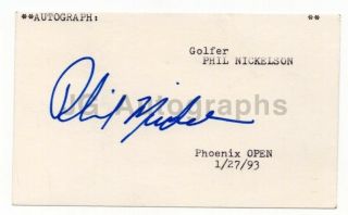 Phil Mickelson - Pga Championship Golfer - Authentic Autograph