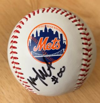 Mr.  Met Ny Mets Mascot Signed Rawlings Mets Logo Baseball With Proof And