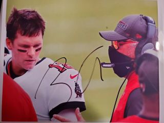 Bruce Arians Signed 8x10 Photo Tampa Bay Bucs Tom Brady Autographed