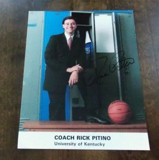 University Of Kentucky - Rick Pitino - Autographed/signed 8x10 Photo - Vintage - Bball 2