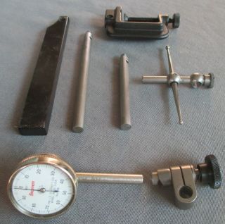 Vintage Starrett No.  196 Jeweled Dial Indicator And Attachments