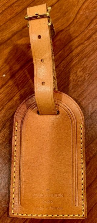 Vintage Louis Vuitton Leather Luggage Tag