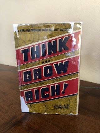 1945 Edition/printed 1945 Think And Grow Rich Dust Jacket Hb Napoleon Hill Book