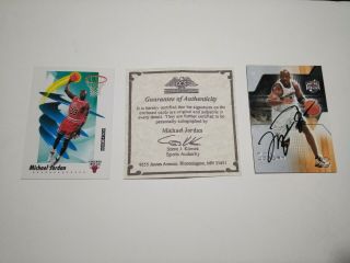 2002 2003 Fleer Hoops Michael Jordan Signed Auto Nba Wizards Rare Card Bulls