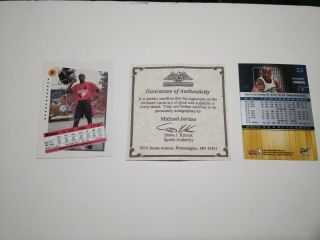 2002 2003 FLEER HOOPS Michael Jordan Signed Auto NBA Wizards RARE Card Bulls 2