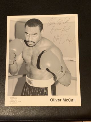 Oliver Mccall Signed 8x10 Boxing Photo 100 Psa Jsa Bas Pass Autograph Champion