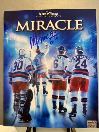Mike Eruzione Signed Autograph 8x10 Photo Usa Hockey 1980 Miracle On Ice Captain