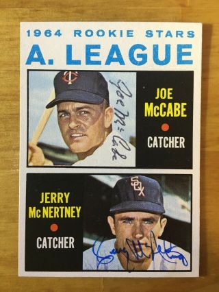 1964 Topps 564 A.  L.  Rookie Stars Multi Signed Joe Mccabe Jerry Mcnertney Twins