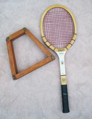 Vintage Wilson Jack Kramer Autograph Wood Tennis Racket Light 4 3/8 " Grip