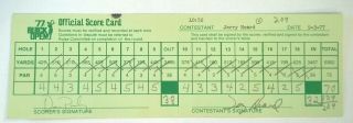 2 Pga Golf 1977 Buick Open Tournament Scorecard Jerry Heard 9/3/77 - 9/4/77