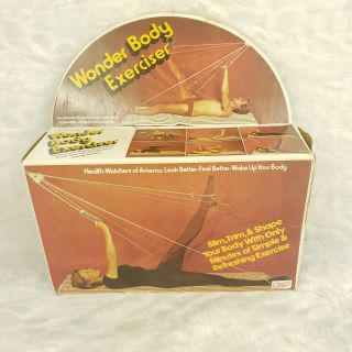 Vintage Wonder Body Exerciser Model 3060 Trimmer Shaper Door Knob Pulley Ropes