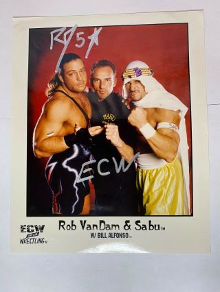 Rvd And Sabu - Ecw - Signed Rob Van Dam Photo