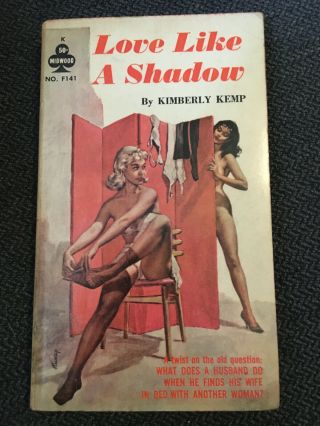 Vintage Lesbian Pulp Fiction Paperback Pb - Love Like A Shadow - Midwood Sleaze