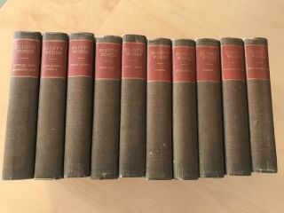 Vintage 10 Volume Hardcover Book Set The Complete Of George Eliot