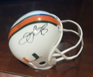 Clinton Portis Miami Hurricanes Mini Helmet Autographed Redskins Broncos Star Rb
