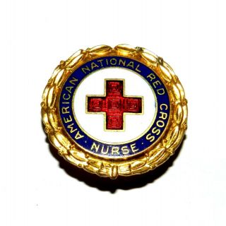 Vintage Numbered 132143 American National Red Cross Nurse Pin Badge