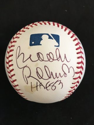 Brooks Robinson Hof 83 Baltimore Orioles Signed Oml Baseball Jsa Certified