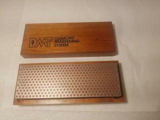 Vintage Dmt Diamond Sharpening System Red Sharpening Stone Wooden Storage Box