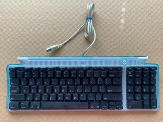 Vintage Oem (1998) Apple Usb Wired Teal Blue Keyboard M2452 For Imac G3
