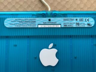 Vintage OEM (1998) Apple USB Wired Teal Blue Keyboard M2452 for iMac G3 3