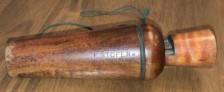 Vintage Antique Bean Lake E.  Stofer Wood Duck Call Brass Reed