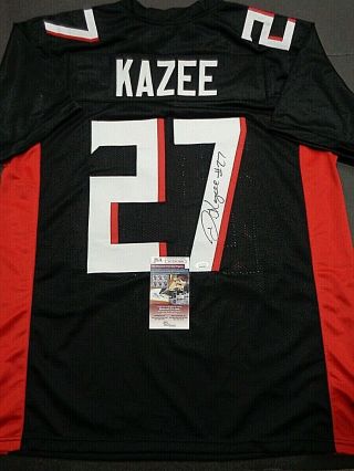Damontae Kazee Atlanta Falcons Autographed Signed Black Style Jersey W - Jsa -