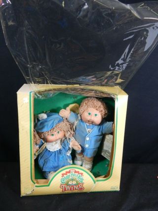 Vintage 1985 Coleco Cabbage Patch Kids Twins W/ Birth Certificate & Papers