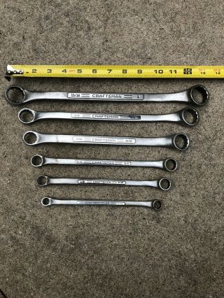 Vintage Craftsman =v= Series Offset Double Box - End 6pc Wrench Set - 3/8 " To 1 "