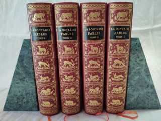La Fontaine Fables 4 Volumes Bindings Illustrated