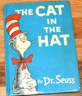1957 Vintage " The Cat In The Hat " Written By Dr.  Seuss 1st Edition Random House