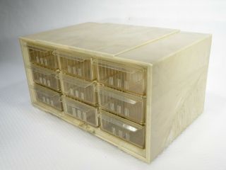 Vintage Akro Mils Bin Cabinet Parts Storage 9 Drawers
