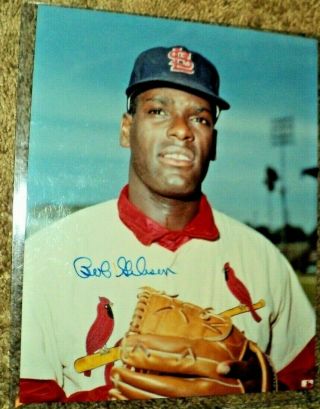 Bob Gibson (dec’d Hof) St.  Louis Cardinals Hand Signed /autographed 8x10 Photo