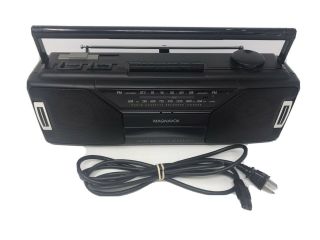 Vintage Magnavox Radio Cassette Deck Player Recorder Aq 5090/37 Black Euc