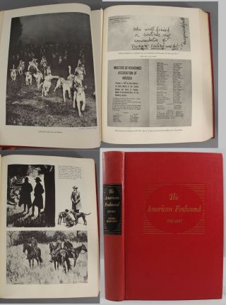 Mid 20thc Signed Ltd Ed,  The American Foxhound 1747 - 1967 Hunting Dog Book,  Nr