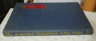 1945 Book Secret Teachings Of All Ages Masonic Hermetic Qabbalistic Rosicrucian