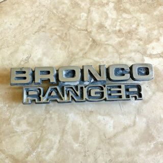 Ford Bronco Ranger Fender Vintage Emblem Badge Name Plate D8tb - 98023a48 - Dw