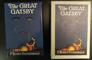 The Great Gatsby F.  Scott Fitzgerald First Edition Library Slipcase HC/DJ 1st 3