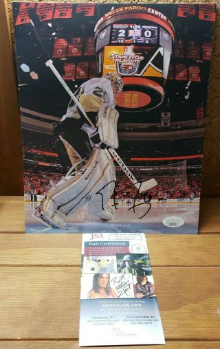 Marc Andre Fleury Signed Photo 10x8 Pittsburgh Penguins Nhl Autograph Jsa Vegas