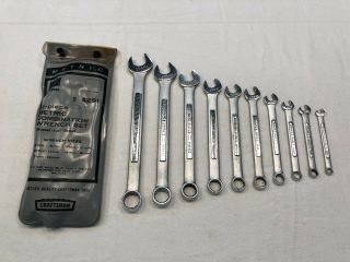 Vintage Craftsman 10 - Piece Metric Combination Wrench Set 4291