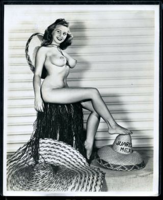 Vintage Nude Photo Perky Breast Puffy Nips Perfect Body Pinup Ruth/joan Blondell