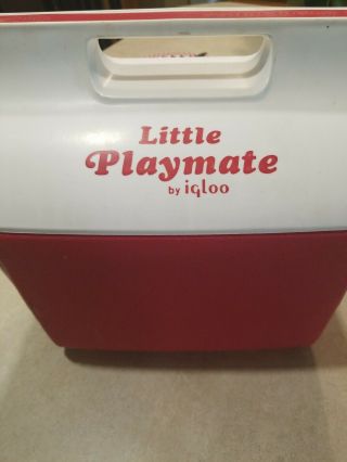 Vintage Little Playmate By Igloo Red & White Cooler