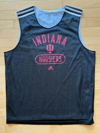 Adidas Indiana Hoosiers Practice Basketball Jersey Sz L Tank Black