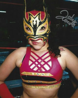 Lady Maravilla Signed 8x10 Photo Aaa Lucha Libre Pro Wrestling Cmll Autograph 15