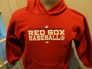 Vtg Majestic Boston Red Sox 2004 World Series Hooded 80 - 20 Sweatshirt Womens L