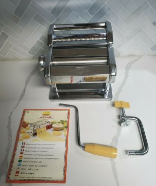Marcato Atlas Mod 150 Pasta Noodle Maker Machine Vintage Made In Italy