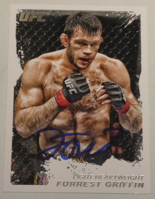Forrest Griffin Signed Ufc 2011 Topps Moment Of Truth Card 80 Autograph 76 86