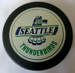 Seattle Thunderbirds Whl Official Game Puck Vintage Viceroy Mfg.  Rare - Canada